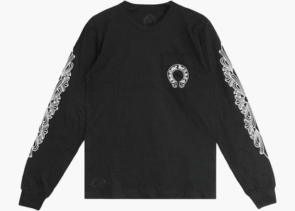 Chrome Hearts Black Horseshoe Long-Sleeve Tee