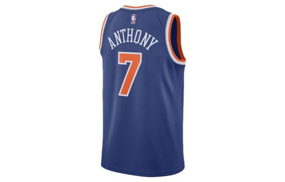 Nike Knicks Anthony #7 SW Fan Edition Basketball Jersey/Vest, Blue
