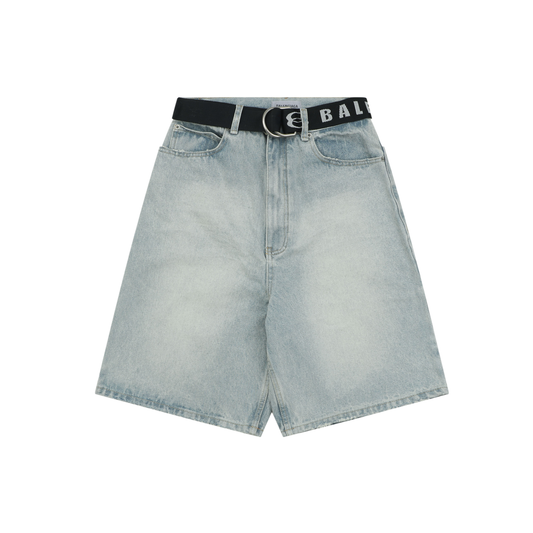 Balenciaga Cropped Denim Shorts