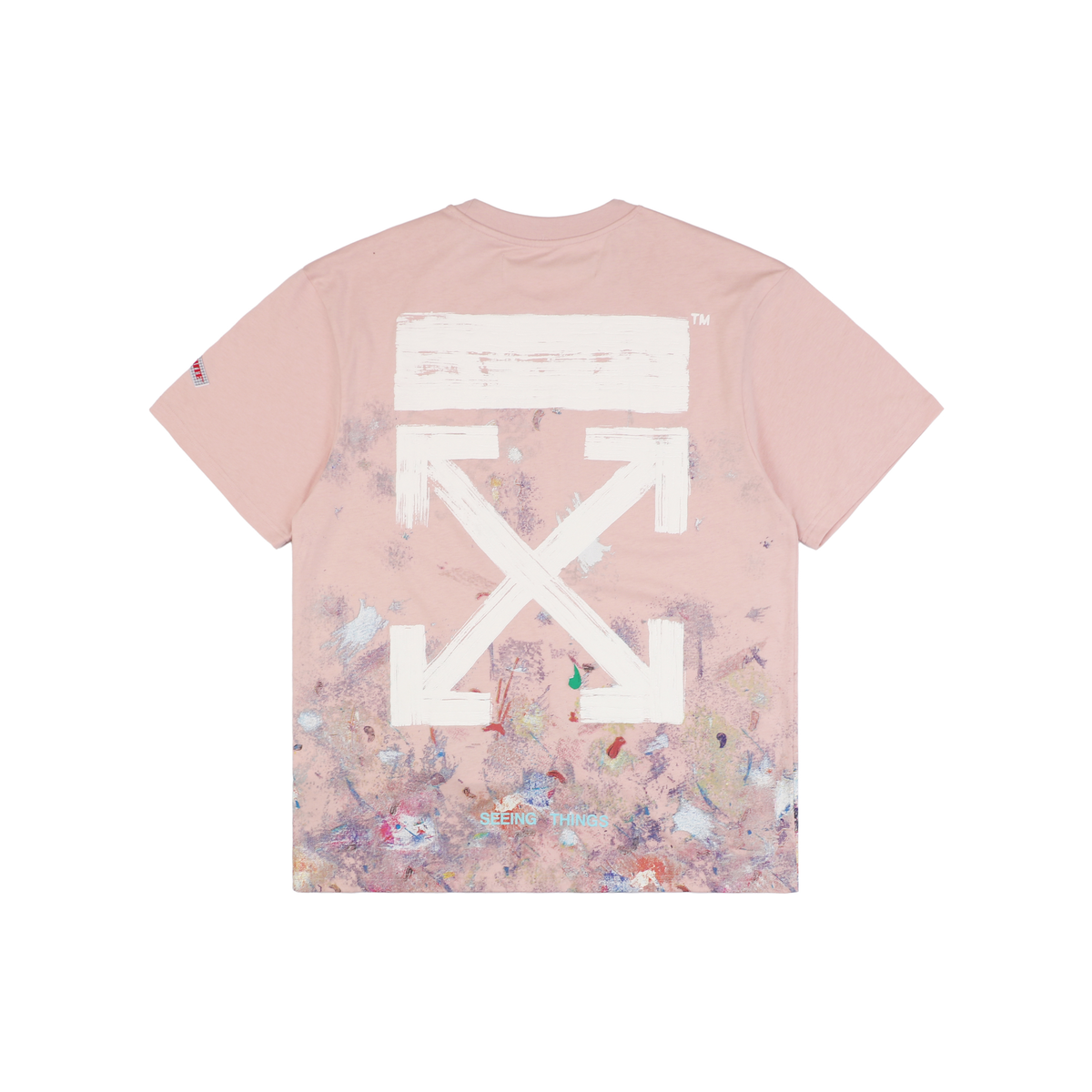 Off-White Spring/Summer Starry Sky Fireworks Splatter Arrow Short-Sleeve T-Shirt