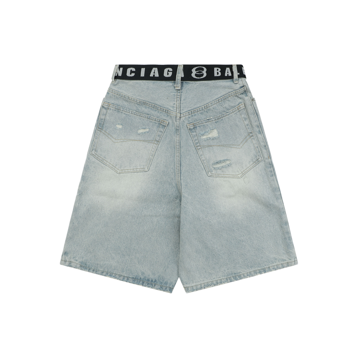 Balenciaga Cropped Denim Shorts
