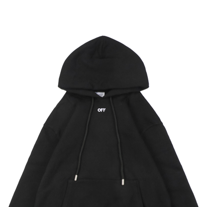Off-White Tonal Anchor & Arrow Embroidery Hoodie