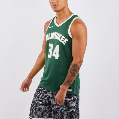 Nike Milwaukee Bucks No. 34 Swingman Jersey - Green