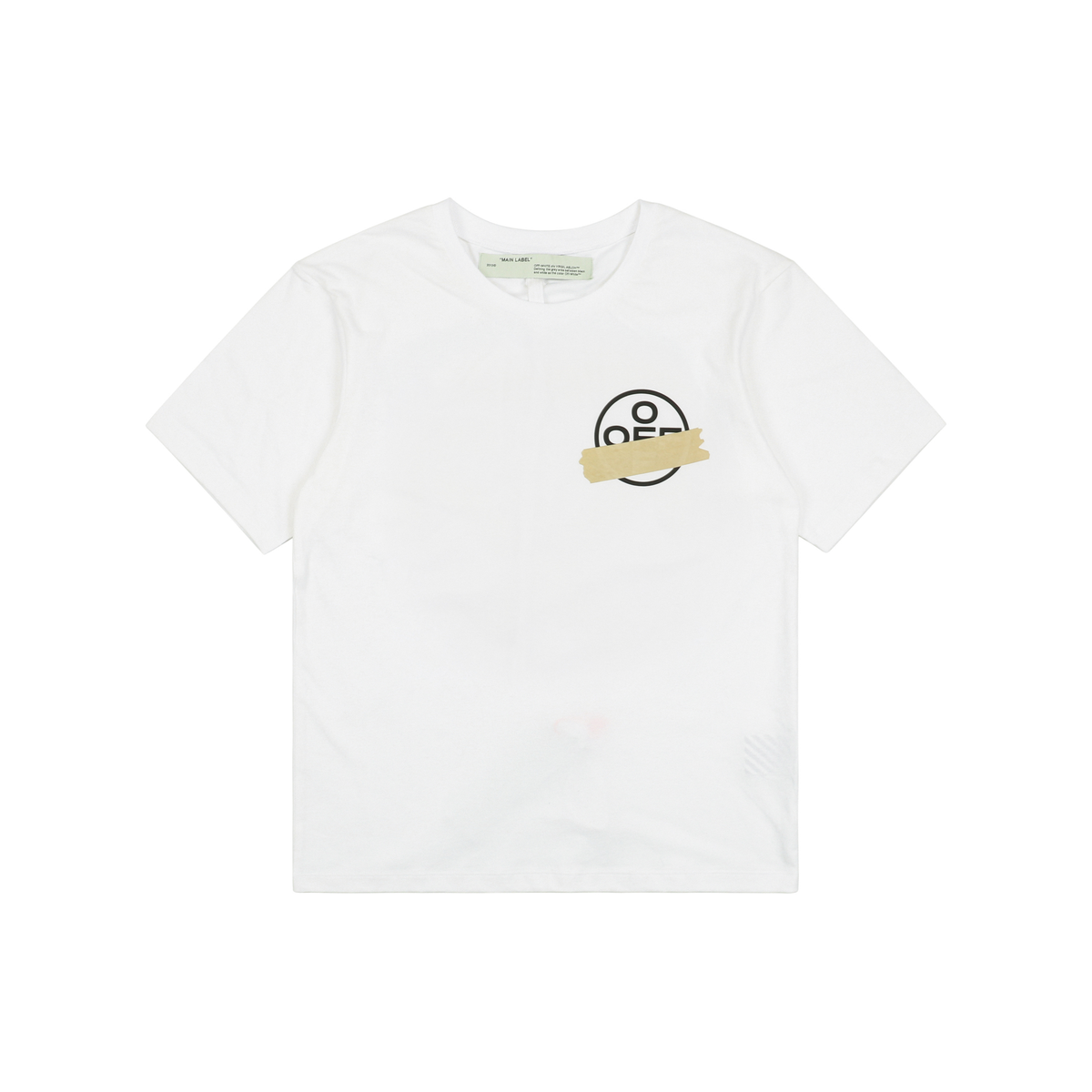 Off-White SS20 Yellow Rubber Arrow Print Short-Sleeve T-Shirt - White