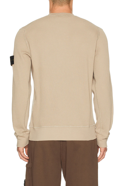 Stone Island Waffle Crew Neck Sweatshirt | Nude