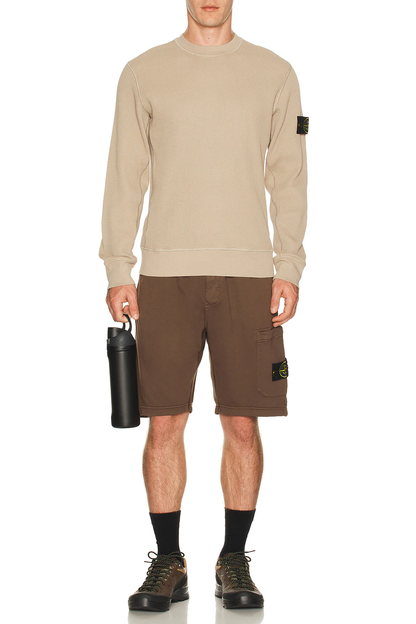 Stone Island Waffle Crew Neck Sweatshirt | Nude