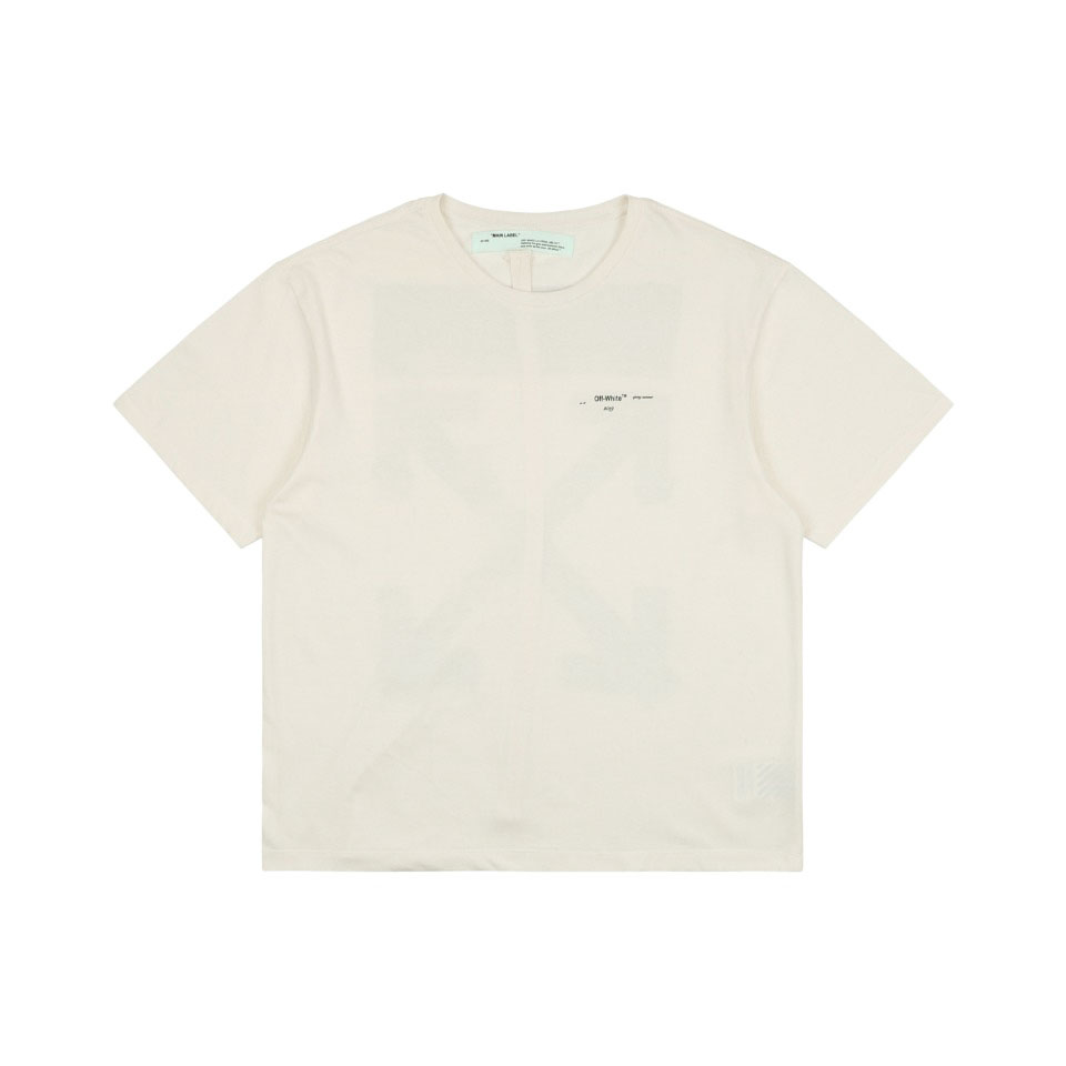 Off-White Watercolor Oil Painting Arrow Print T-Shirt | Short-Sleeve