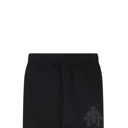 Chrome Hearts Triple Cross Leather Patch Cuffed Sweatpants