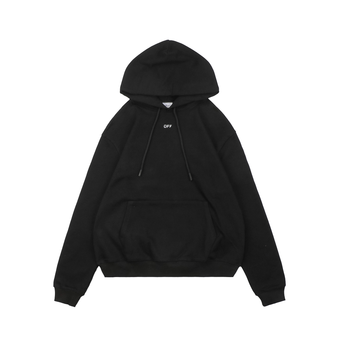 Off-White Lunar Arrow Print Hoodie – Black | Moon Orbit Graphic Oversized Streetwear Sweatshirt