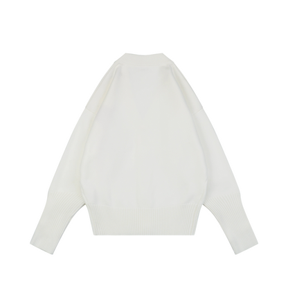 AMI Paris Heart-Jacquard Turtleneck Cardigan | Knit Layer