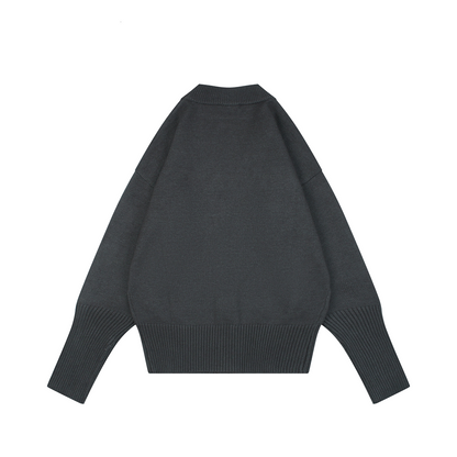 AMI Paris Heart-Jacquard Turtleneck Cardigan | Knit Layer