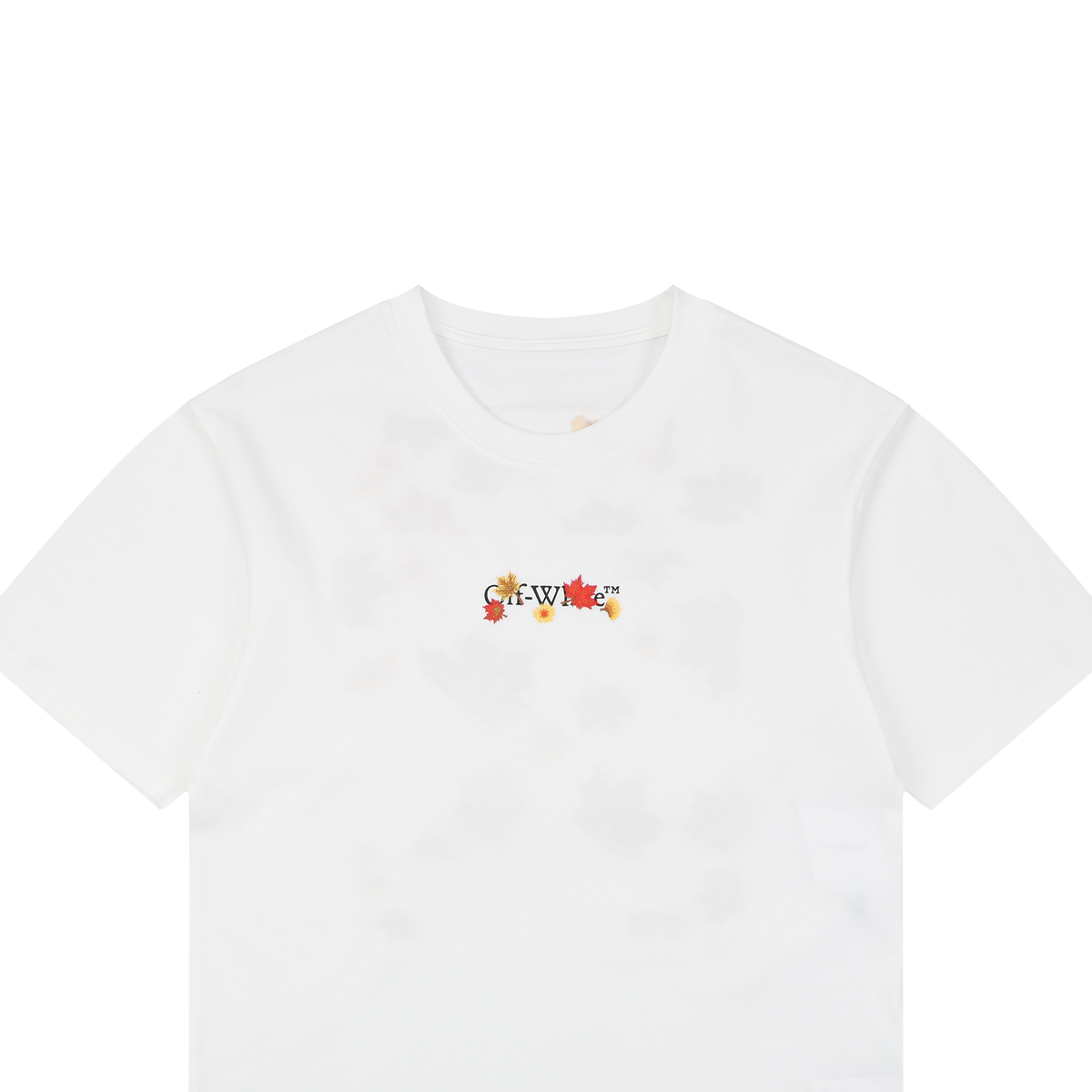 Off-White Maple Leaf Floral Arrow Embroidered T-Shirt