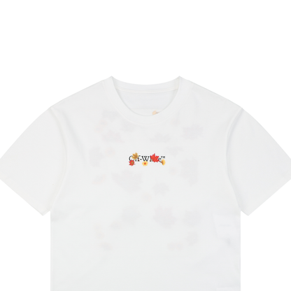 Off-White Maple Leaf Floral Arrow Embroidered T-Shirt