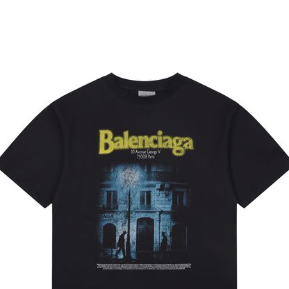Balenciaga SS26 Letter-Print Crewneck T-Shirt – Men's