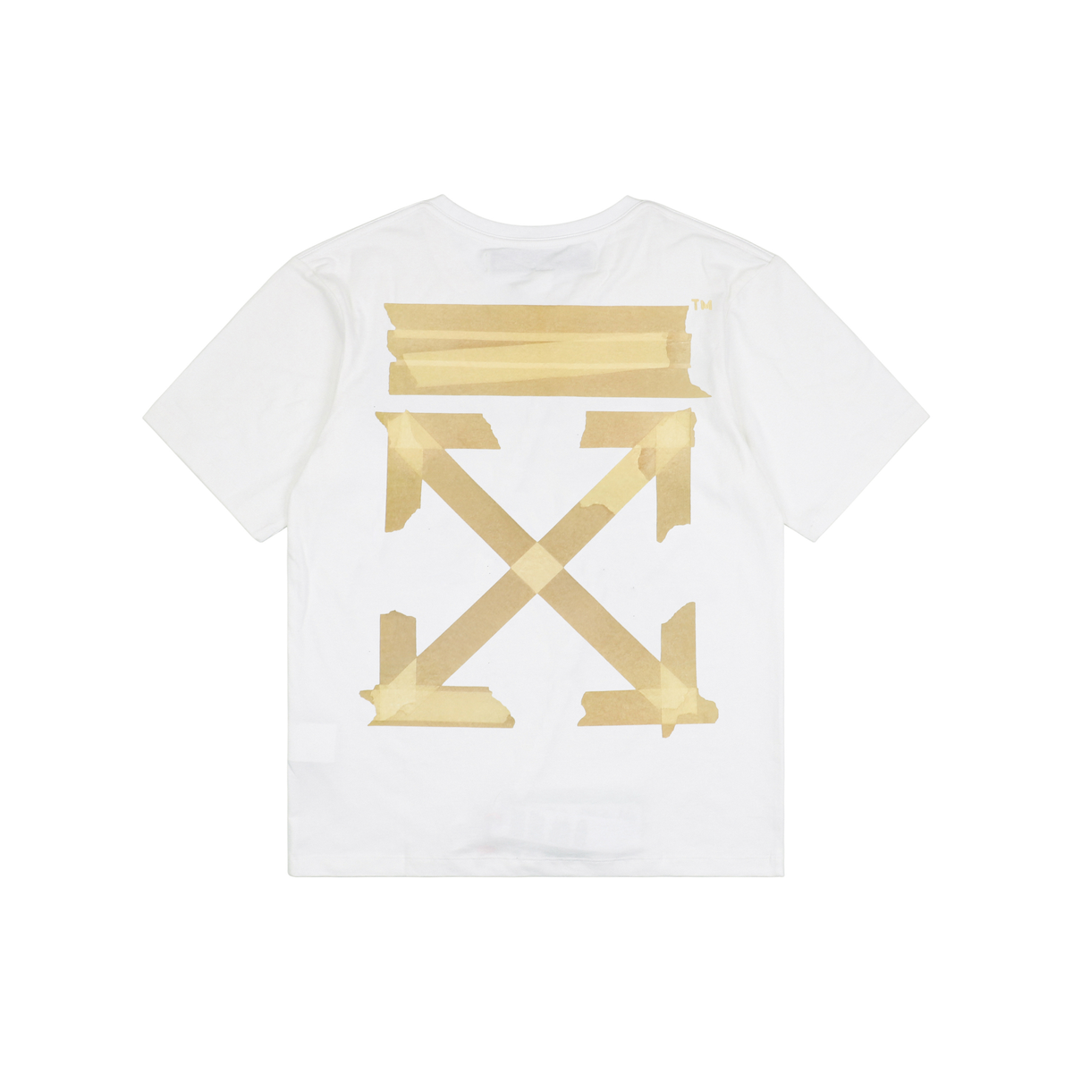 Off-White SS20 Yellow Rubber Arrow Print Short-Sleeve T-Shirt - White