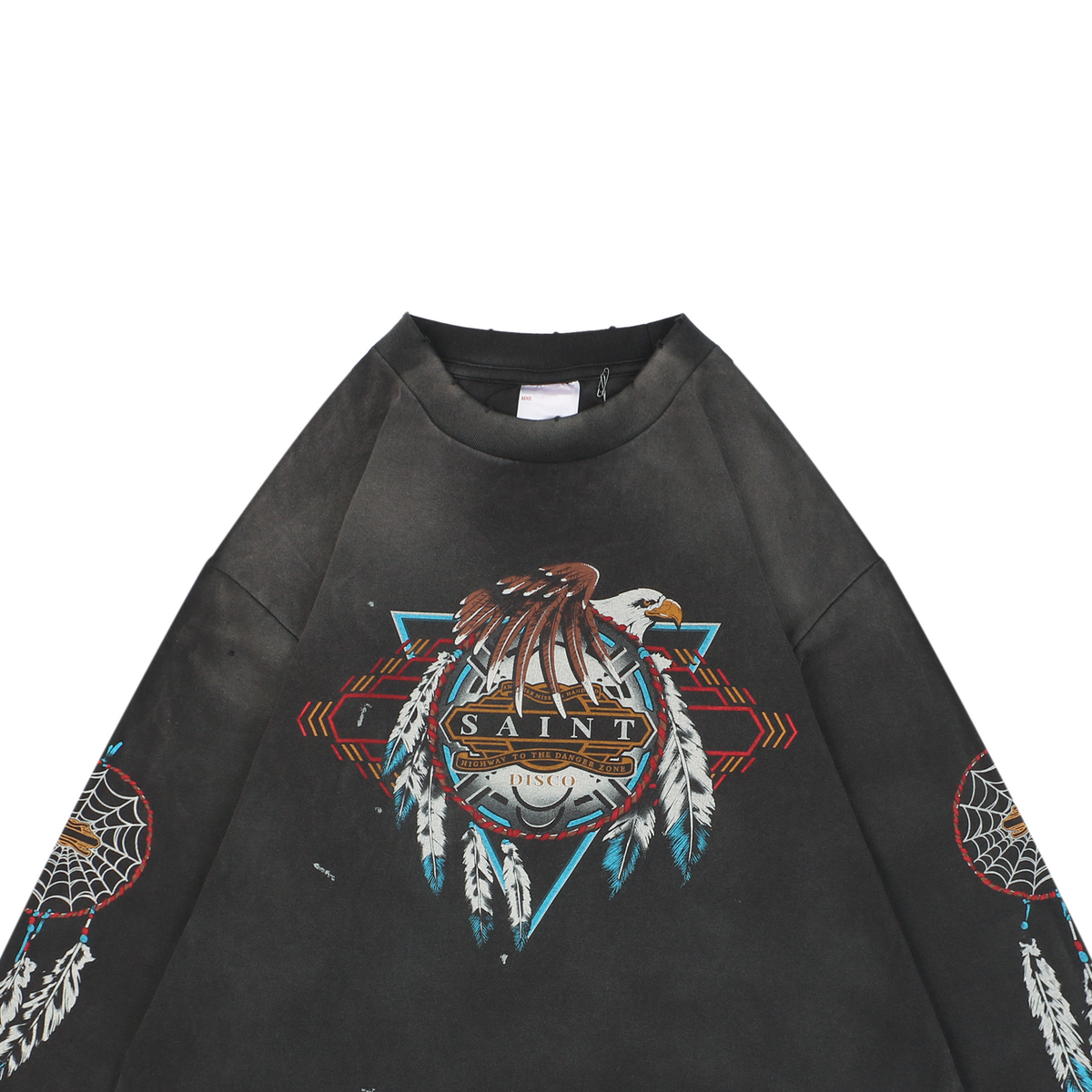 Saint Michael Flying Eagle Feather Print Long-Sleeve T-Shirt