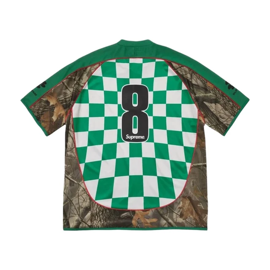 Supreme SS26 Checkerboard Soccer Jersey, Realtree Hardwoods Camo
