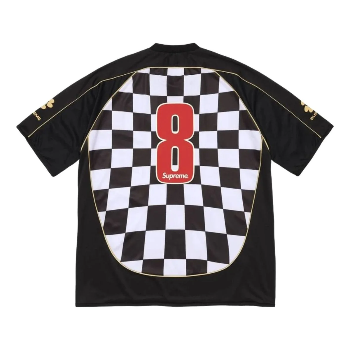 Supreme SS26 Checkerboard Soccer Jersey – Black