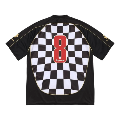 Supreme SS26 Checkerboard Soccer Jersey – Black