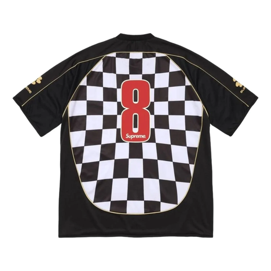 Supreme SS26 Checkerboard Soccer Jersey – Black