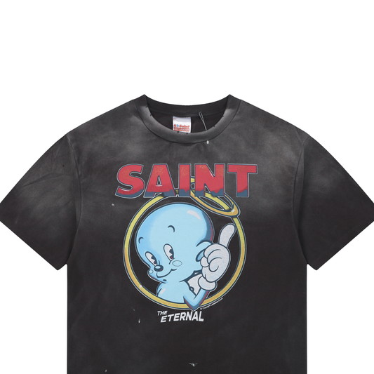 Saint Michael Blue Little Angel Print Short-Sleeve T-Shirt