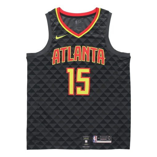 Nike Vince Carter Atlanta Hawks No. 15 SW Fan Edition Basketball Jersey Vest - Black