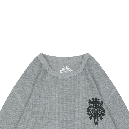Chrome Hearts Waffle-Knit Long-Sleeve Tee | Vine & Sword Print