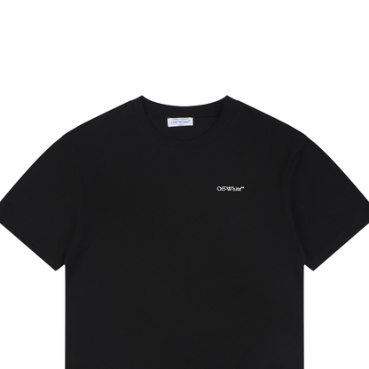 Off-White Distressed Metal Boat Rack Graphic T-Shirt | Black Short-Sleeve