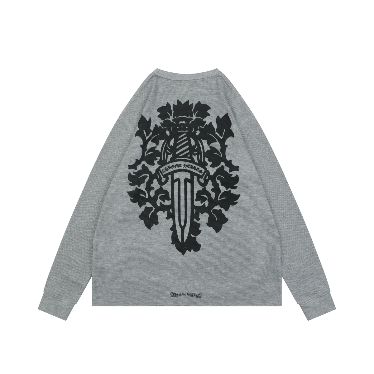 Chrome Hearts Waffle-Knit Long-Sleeve Tee | Vine & Sword Print