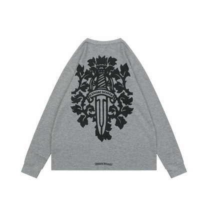 Chrome Hearts Waffle-Knit Long-Sleeve Tee | Vine & Sword Print