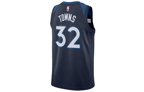 Nike Towns Timberwolves No. 32 Fan Edition Jersey - Navy Blue