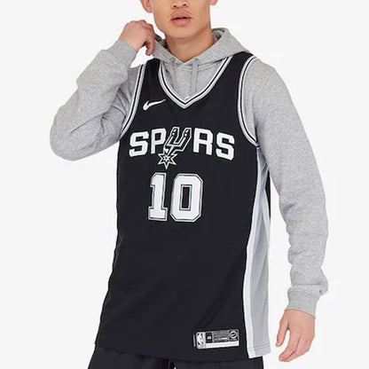 Nike San Antonio Spurs No. 10 Icon Edition Swingman Jersey - Black