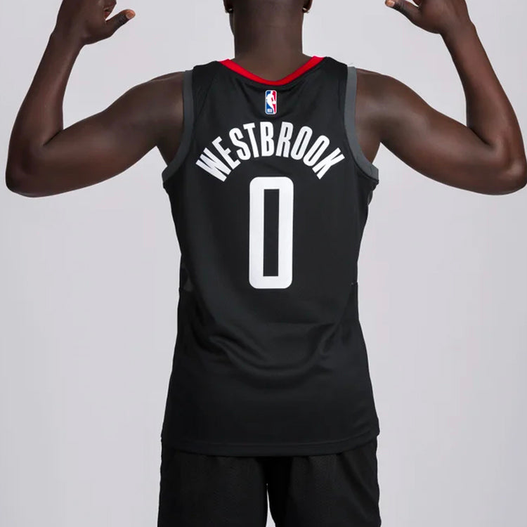 Air Jordan Rockets Westbrook No. 0 SW Fan Edition 20-21 Basketball Jersey, Black