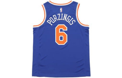 Nike New York Knicks No. 6 Icon Edition Swingman Jersey | Blue